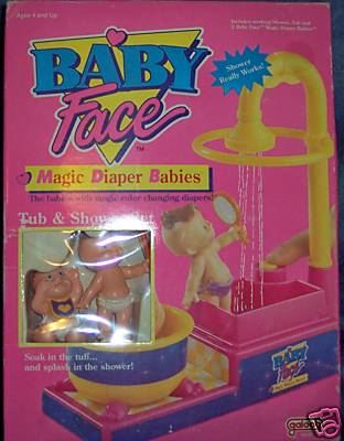 Baby Face Magic Diaper Babies Tub and Shower Set